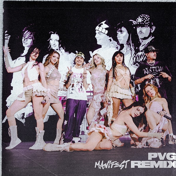 In the initial cover release, passport-style photos of Manifest members, Motive and Pango, were utilized in a collage composed of nine squares.