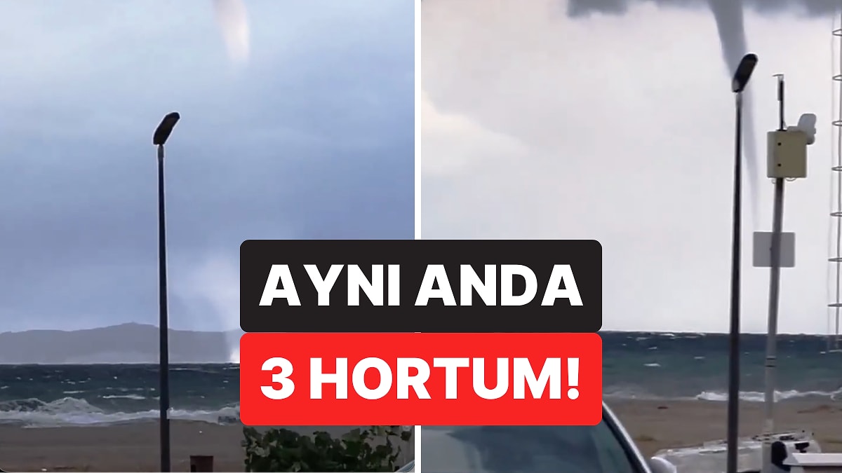 Bursa'da Nadir Görülen Doğa Olayı Kamerada! Aynı Anda 3 Hortum Oluştu
