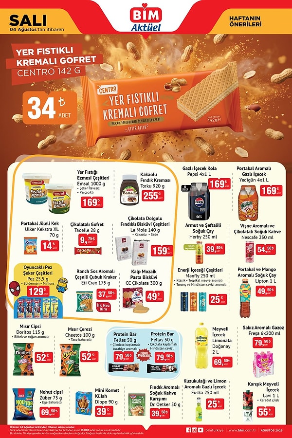 Centro Yer Fıstıklı Kremalı Gofret 142 g 34 TL