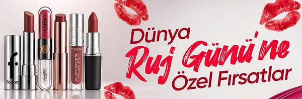 Favori markalarda yer alan Dünya Ruj Günü'ne özel fırsatlar başladı!