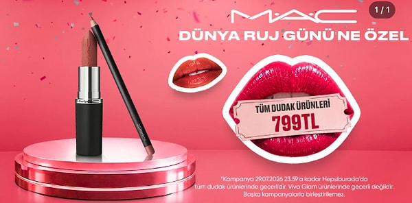 Mac Rujlarda Tek Fiyat 799 TL