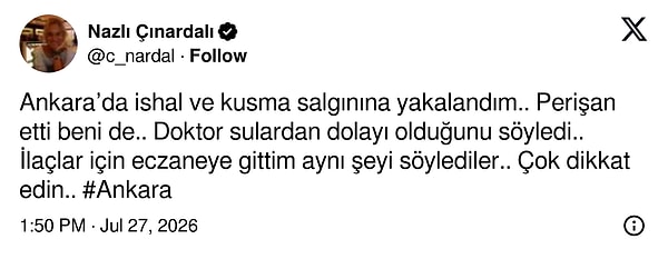 Vatandaş birbirini uyarmaya başladı.