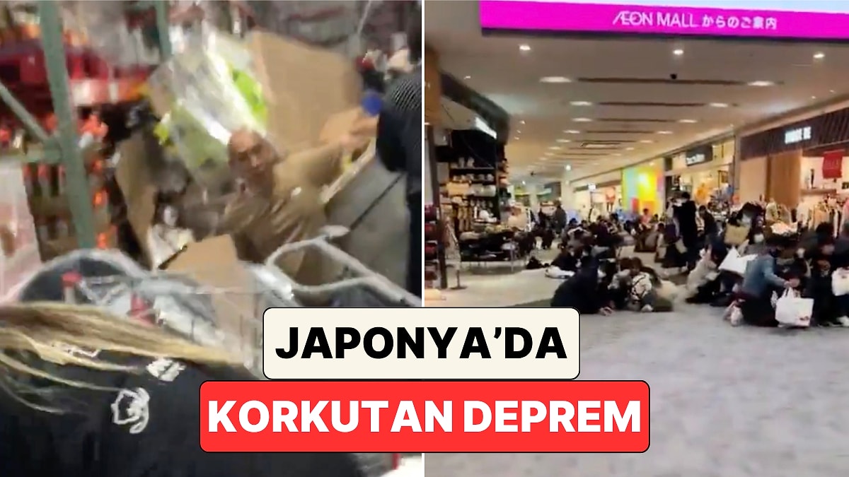 Japonya'da Meydana Gelen 7,1 Büyüklüğündeki Deprem Anından Korkutan Görüntüler Geldi