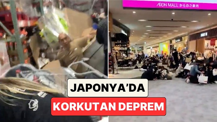 Japonya'da Meydana Gelen 7,1 Büyüklüğündeki Deprem Anından Korkutan Görüntüler Geldi
