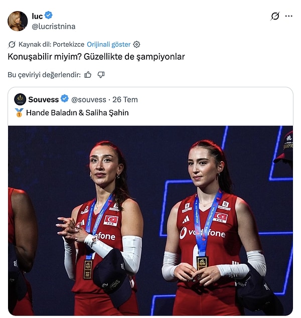 Her şey bir kullanıcının "Güzellikte de şampiyonlar" yorumuyla başladı.