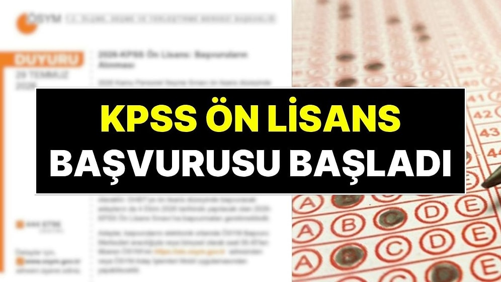 KPSS Ücreti Belli Oldu: KPSS Ön Lisans Başvuruları Başladı