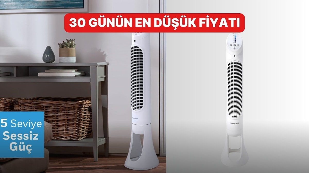 Yaz Sıcaklarına Karşı Sessiz ve Güçlü Çözüm: Honeywell QuietSet Kule Vantilatör İndirimde!