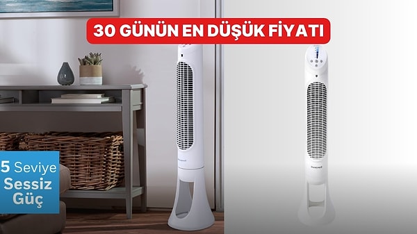 Yaz Sıcaklarına Karşı Sessiz ve Güçlü Çözüm: Honeywell QuietSet Kule Vantilatör İndirimde!