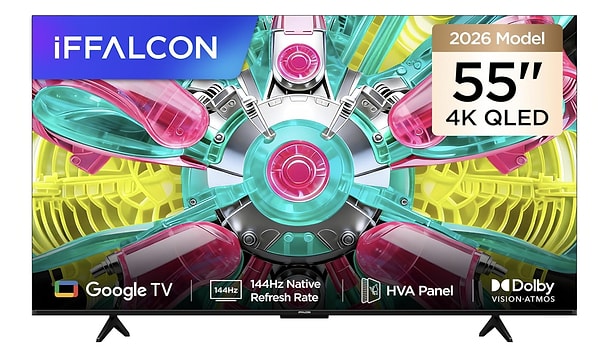 iFFALCON 55 inç 4K QLED Smart Google TV son 30 günün en ucuza inen fiyatıyla net 29.459,00 TL!
