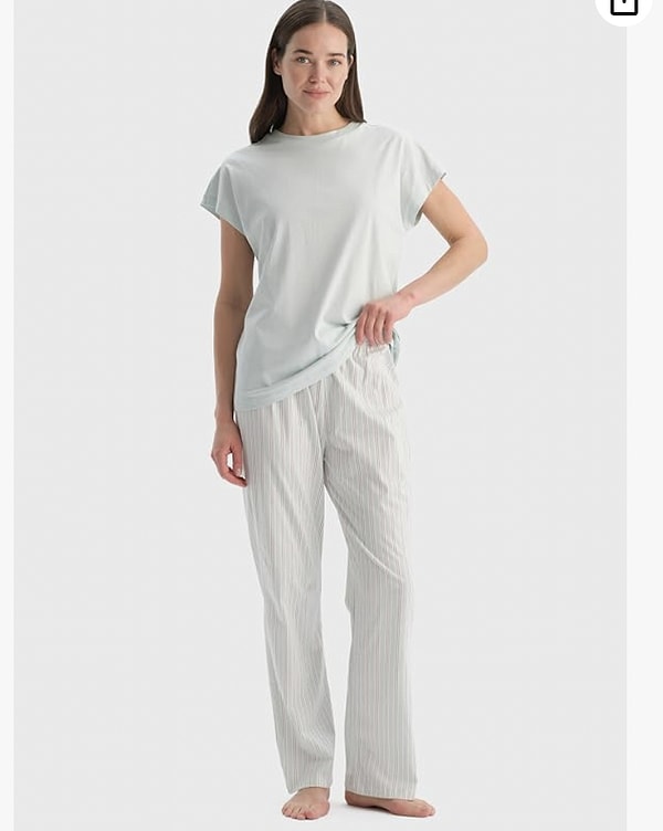 Dagi düşük omuzlu kadın pijama takımı %50 net yarı fiyat indirimle 2.299,95 TL yerine 1.139,98 TL!