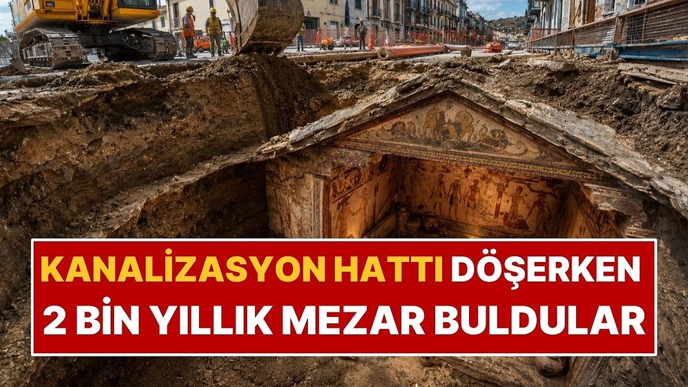 Kanalizasyon Hattı Döşerken 2 Bin 300 Yıllık Mezara Ulaştılar