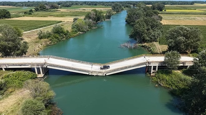 Drivers Risk Their Lives: Collapsed 2023 Bridge in Greece is Still Being Used Daily!