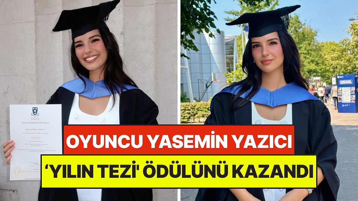 Oyuncu Yasemin Yazıcı, Liverpool Üniversitesi'nde 'Yılın Tezi' Ödülünü Kazandı
