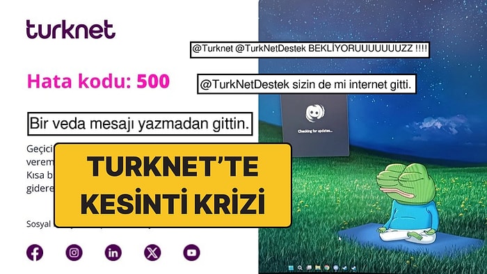 TurkNet Türkiye Genelinde Erişim Sorunu Yaşıyor: İnternet Kesildi, İlk Açıklama Geldi