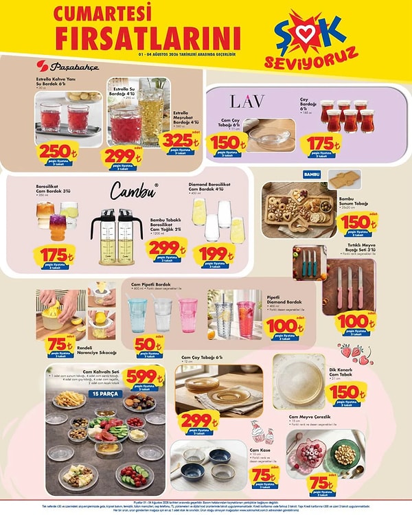 Paşabahçe Estrella Kahve Yanı Su Bardağı 6 lı 30 cc 250 TL