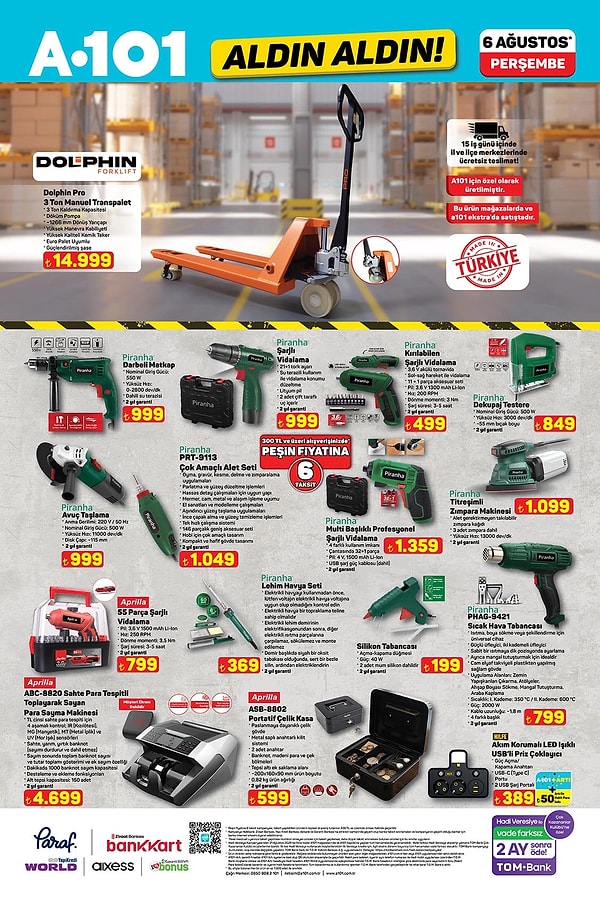 Dolphin Pro 3 Ton Manuel Transpalet 14.999 TL
