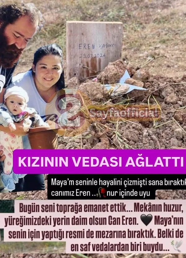 Defin töreninin ardından sessizliğini bozan Ecem Kaşıkçı, sosyal medya hesabından yaptığı paylaşımda herkesi derinden etkileyen satırlara yer verdi.