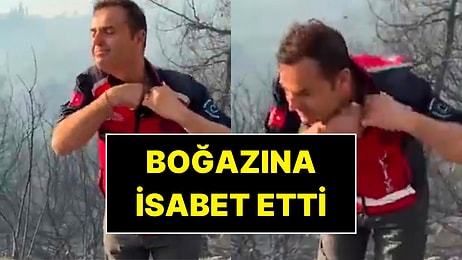Orman Yangınlarını Anlatan Belediye Başkanı Canlı Yayında Boğazından Yaralandı