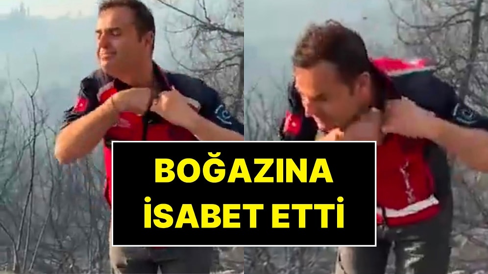 Orman Yangınlarını Anlatan Belediye Başkanı Canlı Yayında Boğazından Yaralandı