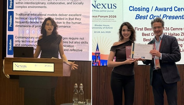 Oyunculuk kariyerini akademik çalışmalarıyla da destekleyen Cemre Gümeli, bu kez uluslararası bir başarıyla gündeme geldi.