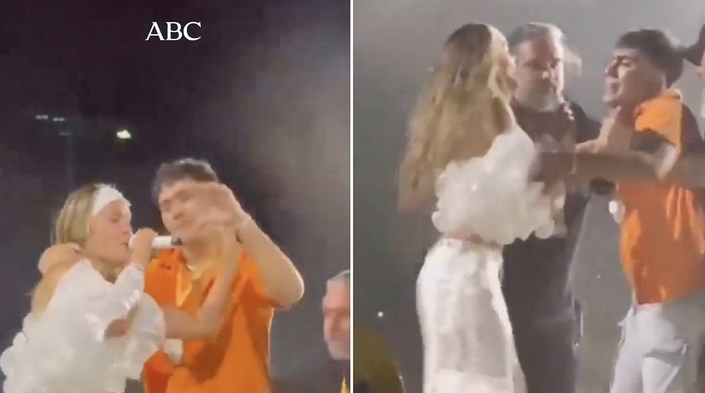 Tense Moments on Stage: Fan Jumps on Stage and Startles Singer Karol G