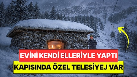 175 Ton Taş Taşıyarak Dağ Başında Kendi Evini Yaptı: Kapısında Özel Telesiyej Var