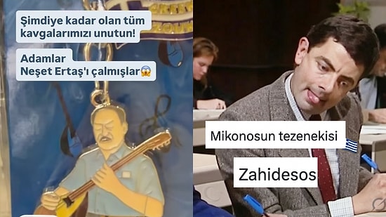 Yunanistan'da Satılan Neşet Ertaş'a Benzeyen Figürlü Anahtarlık Viral Oldu