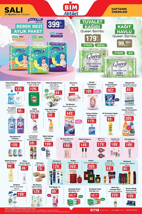 Jenny & Willy Bebek Bezi Aylık Paket Maxi 100 lü Junior 82 li X Large 70 li 399,00 TL