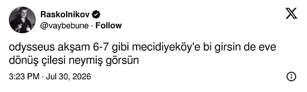 Yolculuk görmemiş.
