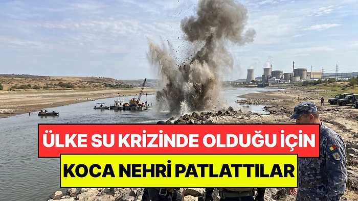 Ülkenin Suyu Azaldığı İçin 180 Kilogram Patlayıcı Kullanıp Koca Nehri Patlattılar