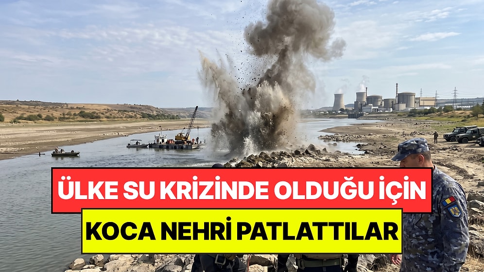 Ülkenin Suyu Azaldığı İçin 180 Kilogram Patlayıcı Kullanıp Koca Nehri Patlattılar