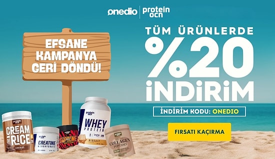 ONEDIO Kodu ile Tüm Ürünlerde %20 İndirim!