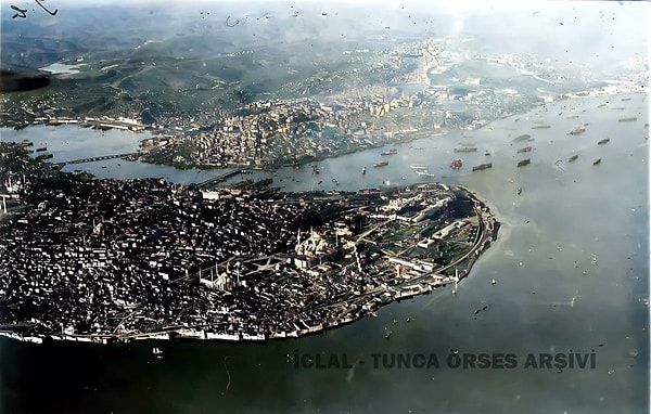 İstanbul’un 1918 tarihli Alman hava fotoğrafı