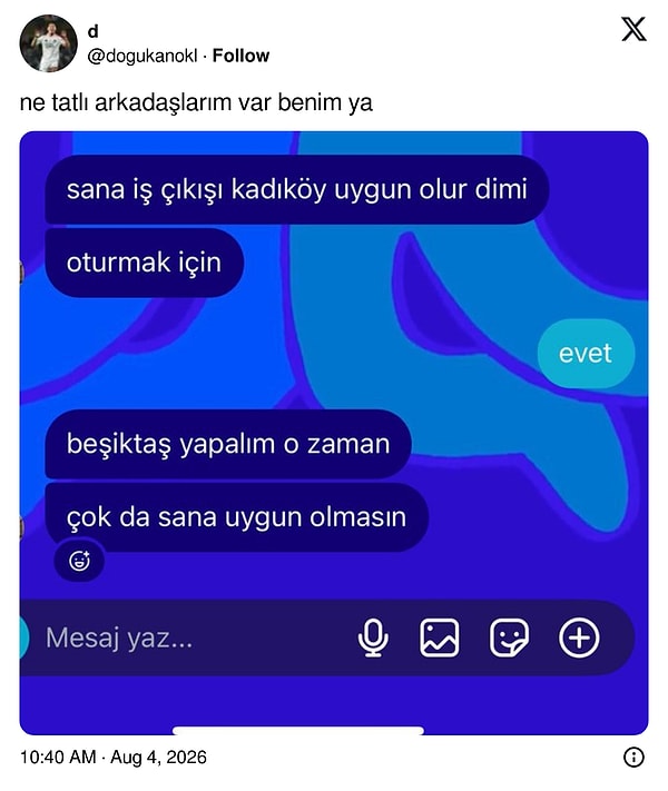 İyi dostlar biriktirmiş.