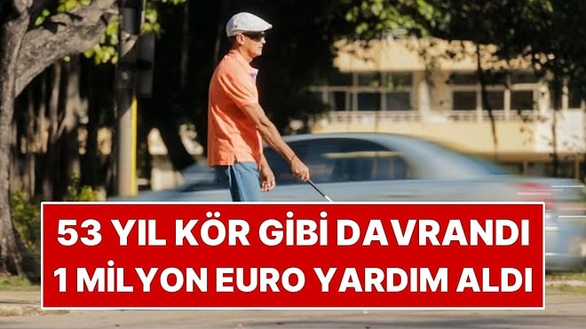 53 Yıl Kör Taklidi Yapıp 1 Milyon Euro Ödenek Alan Adam Çit Budarken Yakalandı