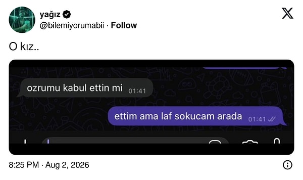 Şartlı kabul.