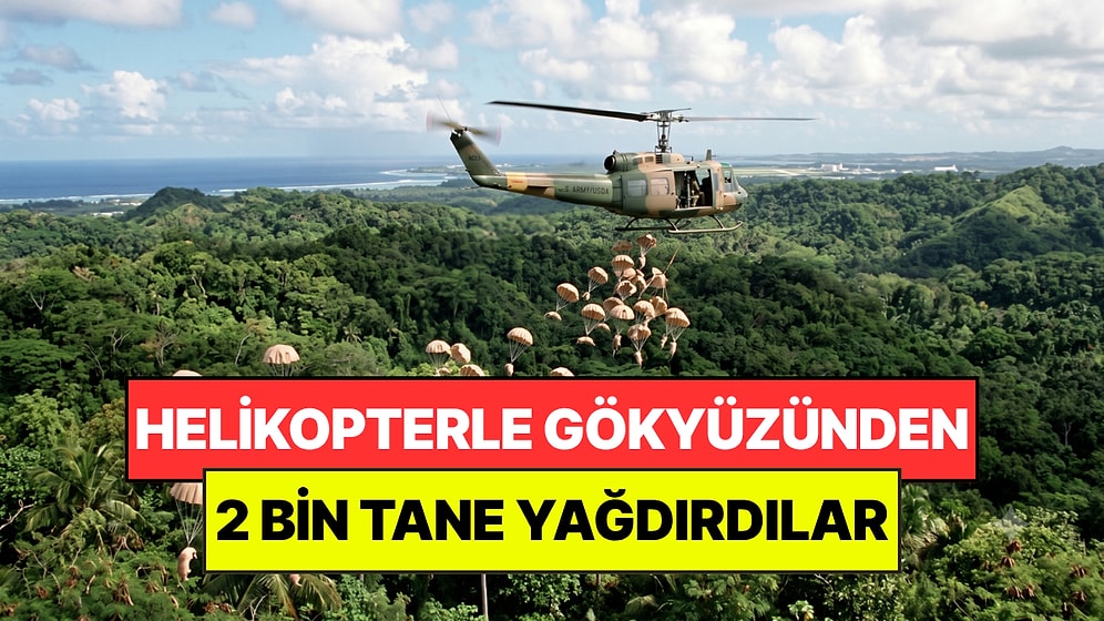 Helikopterle Havadan 2 Bin Tane Yağdırdılar: Yılanların Eseri Aldığı Adayı Temizleyecekler