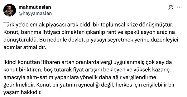Bunun bir kriz olduğunu söyleyen de var...