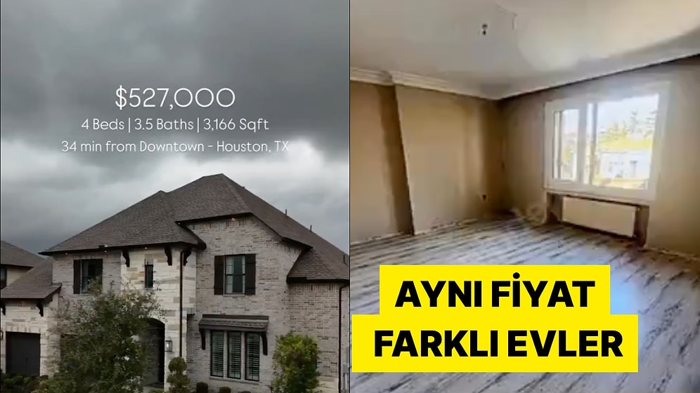 Aynı Fiyata Bakırköy ve Houstan'da Satılan İki Ev Sosyal Medyada Tartışma Yarattı