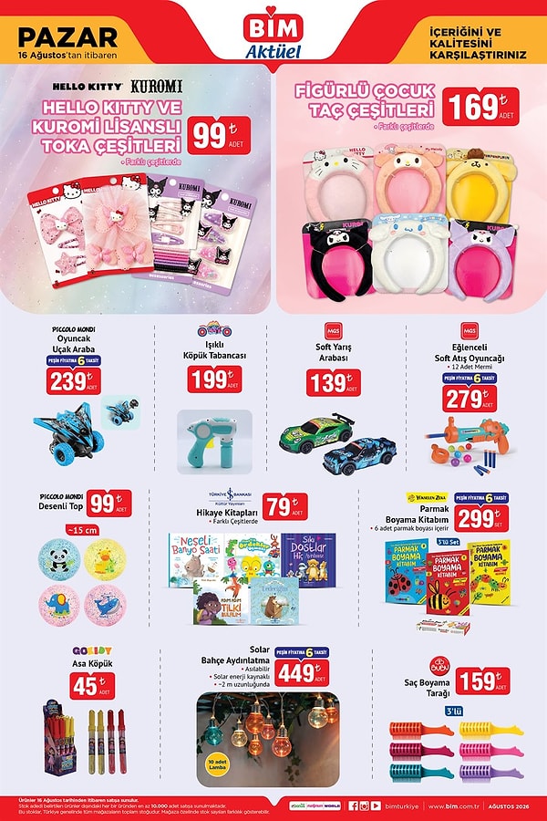Hello Kitty ve Kuromi Lisanslı Toka Çeşitleri 99 TL