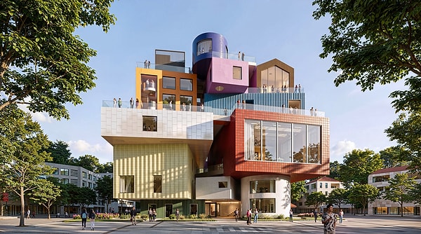 Üst Üste Yığılan Bloklar İnsan Ölçeğinde Yeni Bir Yaşam Alanı Sunuyor