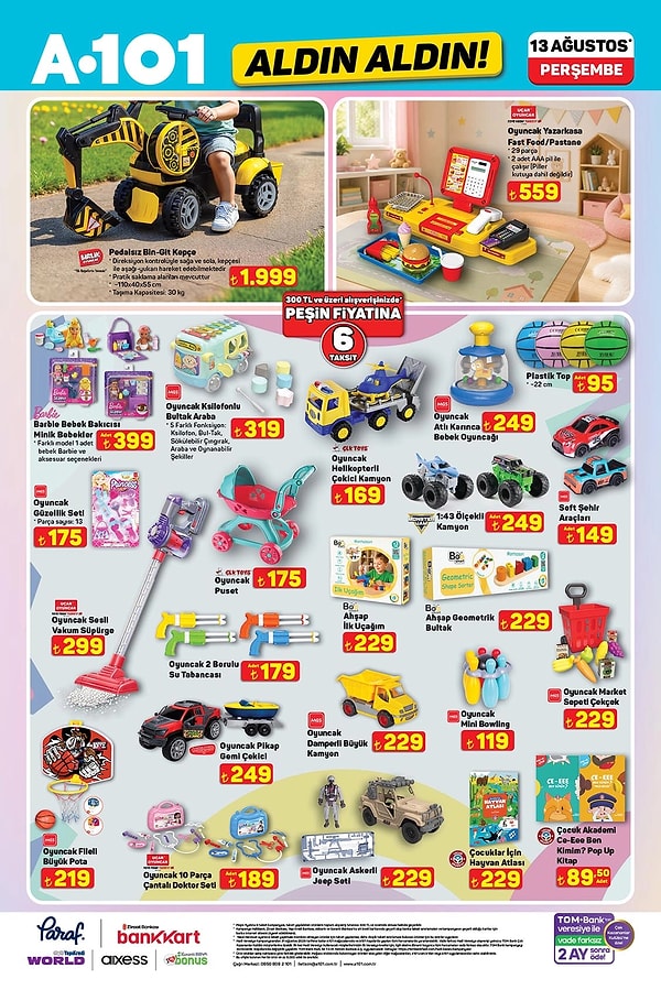 Pedalsız Bin-Git Kepçe 1.999 TL