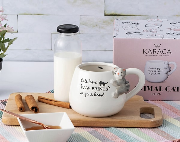 Karaca Animal Cat porselen kupa | Detaylardaki sevimliliği sevenlere!