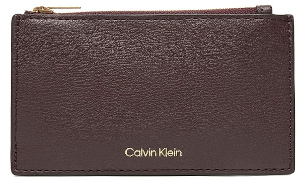 Calvin Klein foil logo fermuarlı kırmızı kadın kartlık cüzdan | Canlı renkleri ve kaliteyi sevenlere!