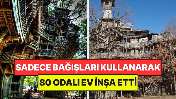 Bağışlanan Tahtaları Kullanarak 80 Odalı Ev İnşa Etti