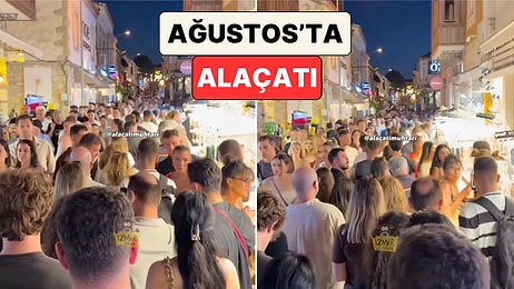 Zombi Filmine Benzetildi: Popüler Tatil Adresi Alaçatı Sokaklarında Ağustos Yoğunluğu Görüntülendi