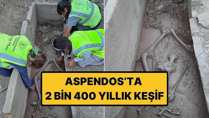 Aspendos'ta 2 bin 400 Yıllık Güreşçi Mezarı Keşfedildi