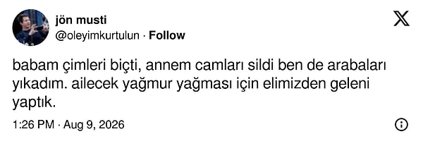 Gerekli ortam oluşmuş.