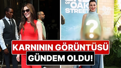 7 Aylık Hamile Anne Hathaway'in Son Haliyle Ortaya Çıkan "Sahte Karın" İddiaları Çığ Gibi Büyüdü!