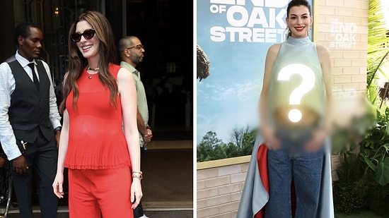 Anne Hathaway Faces Fake Baby Bump Claims After New Photos at Seven Months Pregnant